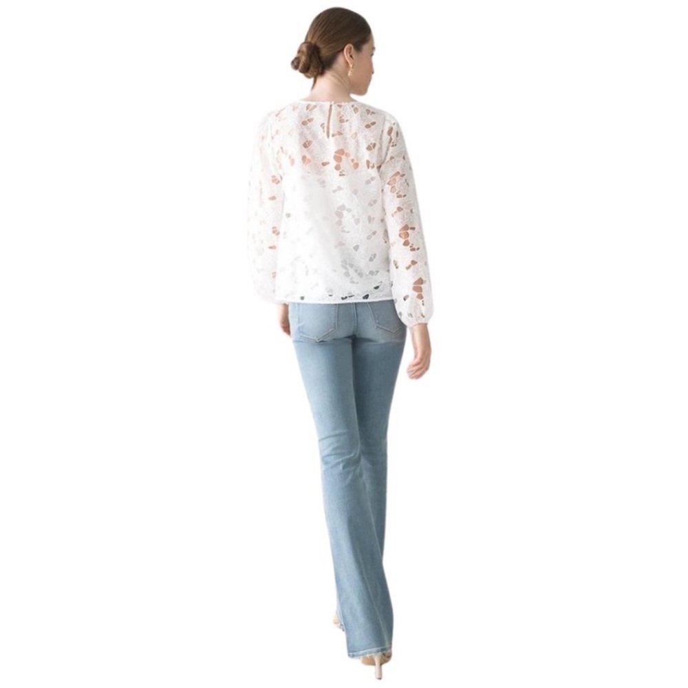 NWT White House Black Market Butterfly Embroidered Top - Picture 6 of 14